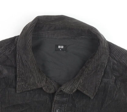 Uniqlo Men’s Black Corduroy Lined Button Jacket XL