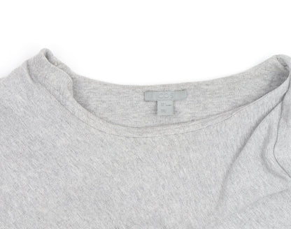 COS Women's Grey Boat Neck Relaxed Pullover Jumper Size L