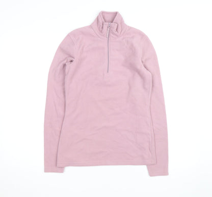 Mountain Warehouse Women Pink XS 1/2 Zip Fleece Pullover Sweatshirt