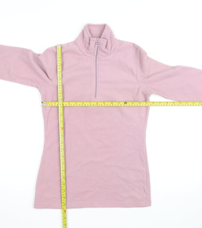 Mountain Warehouse Women Pink XS 1/2 Zip Fleece Pullover Sweatshirt
