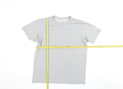 adidas Men's Grey Crew Neck Short Sleeve Regular Fit T-Shirt M