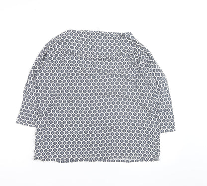 Marks and Spencer Women Blue Geometric Tunic Blouse Size 14