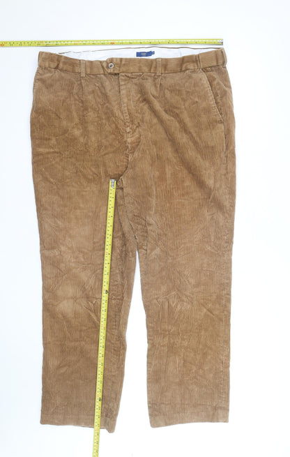 Collier Campbell Men's Brown Corduroy Straight Fit Jeans 32W 30L