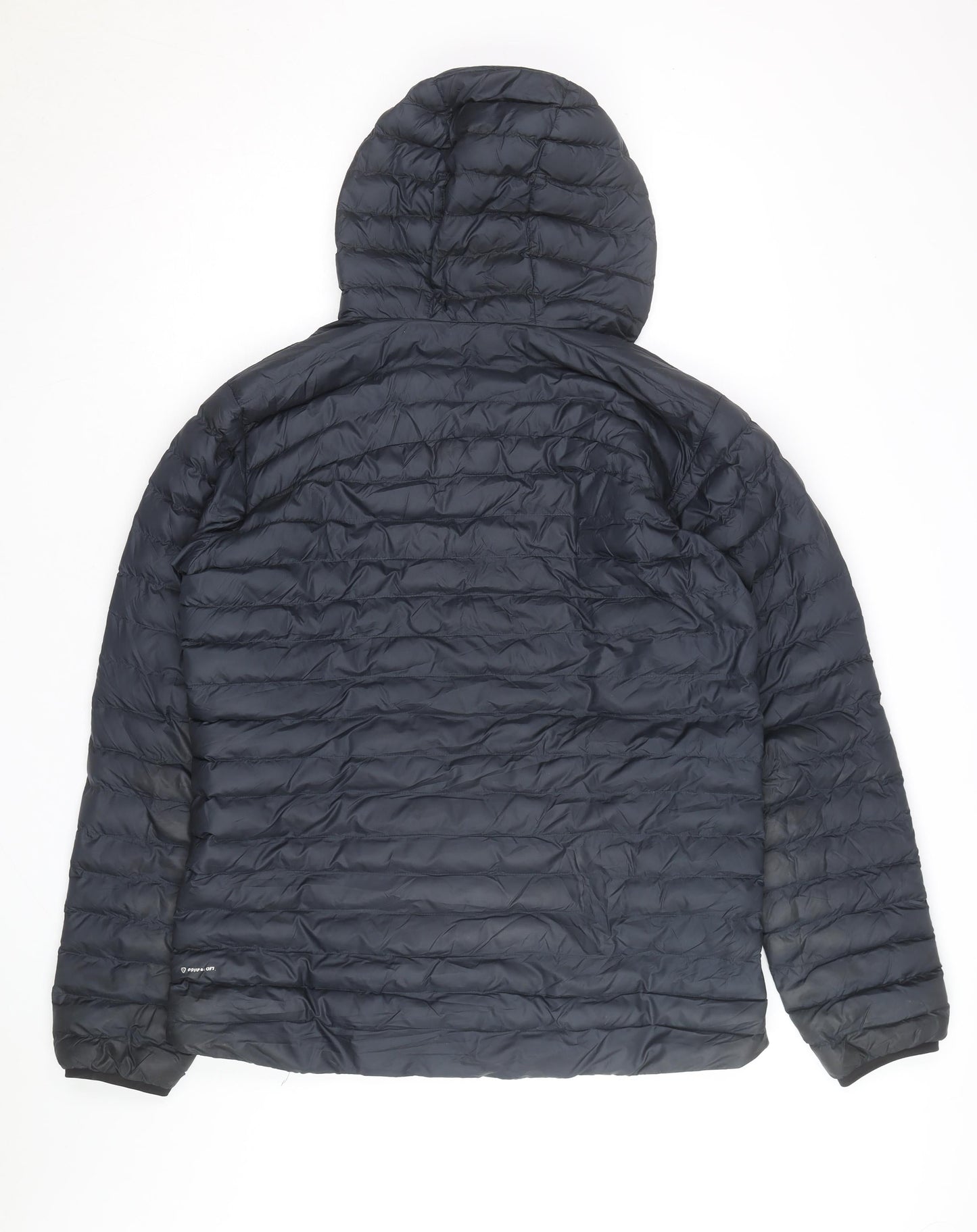 Rab Men's Black L Hooded Puffer Jacket Lightweight Down Insulated