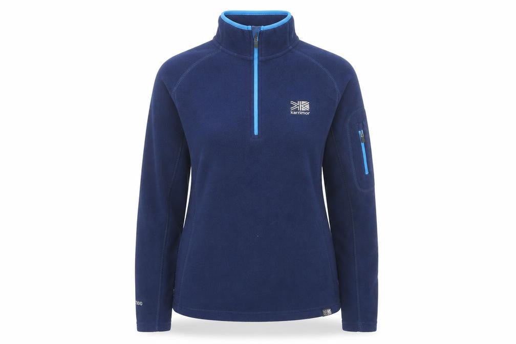 Karrimor Womens Navy Fleece 1/4 Zip Pullover Sweatshirt Size 14