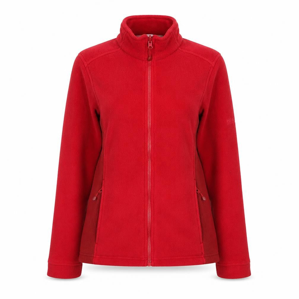 Regatta Women's Red Fleece Full Zip Outdoor Jacket Size 10