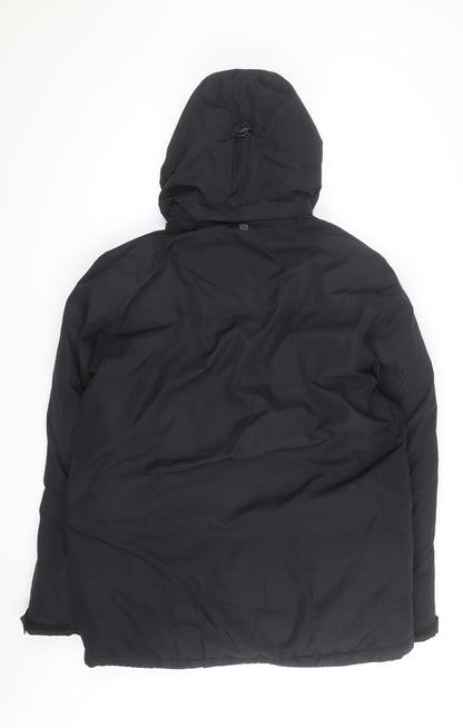 Mountain Warehouse Mens Black Waterproof Parka Jacket L Hooded