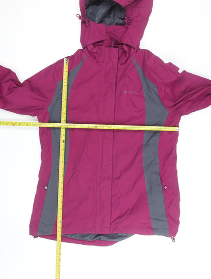Mountain Warehouse Women's Pink Waterproof Hooded Rain Jacket Size 18