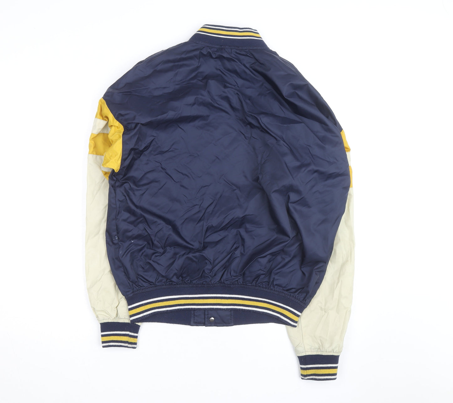 Pull & Bear Mens Blue Varsity Jacket Size S 36in Retro College Style