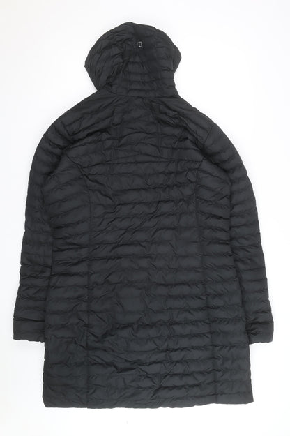 Berghaus Women Black Long Puffer Coat L Hooded Insulated Outdoor