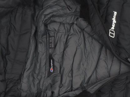 Berghaus Women Black Long Puffer Coat L Hooded Insulated Outdoor