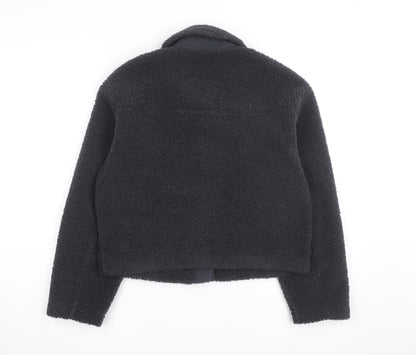 Uniqlo Men’s Black Fleece Button Jacket Size M Casual Winter Warm