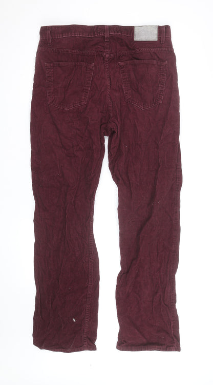 Marks and Spencer Women’s Red Corduroy Straight Jeans Size 16