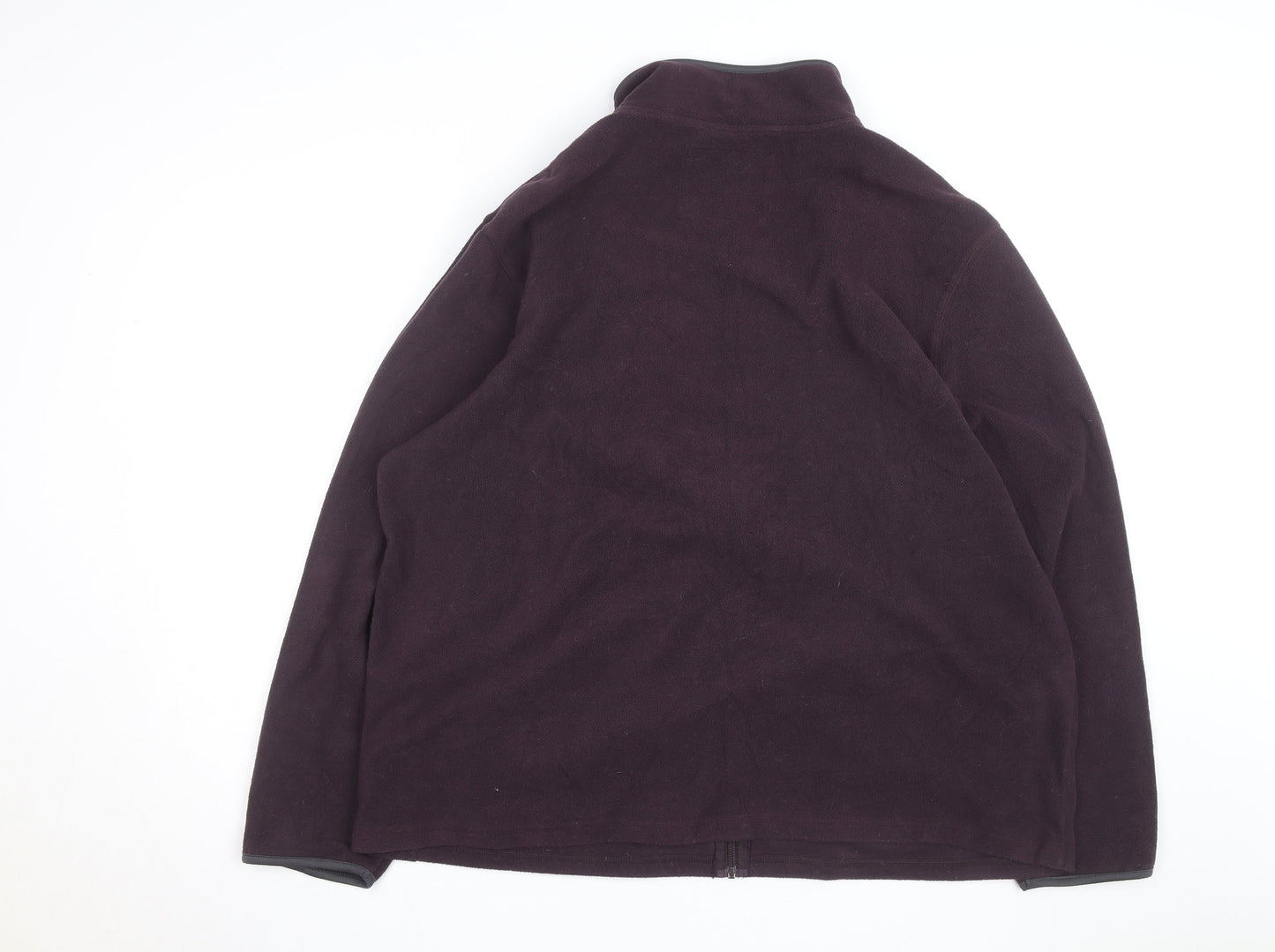 Marks and Spencer Men's Purple 2XL Fleece Full Zip Jacket