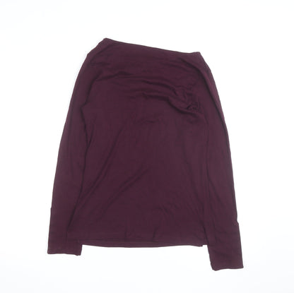 F&F Women Purple Long Sleeve Cotton Boat Neck Top Size 16