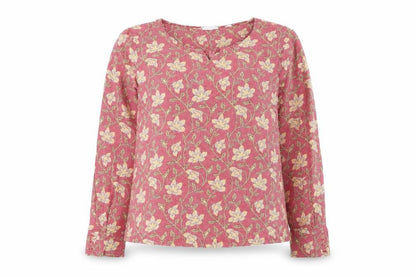 Fat Face Womens Pink Floral Viscose Tunic Blouse Size 12