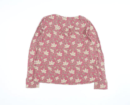 Fat Face Womens Pink Floral Viscose Tunic Blouse Size 12