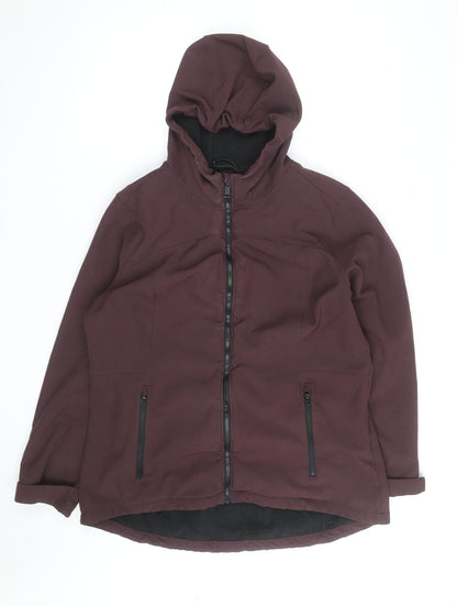 Mantaray Womens Brown Hooded Softshell Lined Jacket Size 20