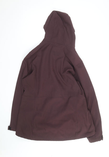 Mantaray Womens Brown Hooded Softshell Lined Jacket Size 20