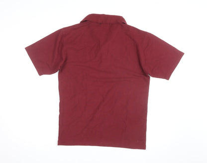 Ralph Lauren Mens Burgundy Short Sleeve Polo Shirt Size S Classic Fit