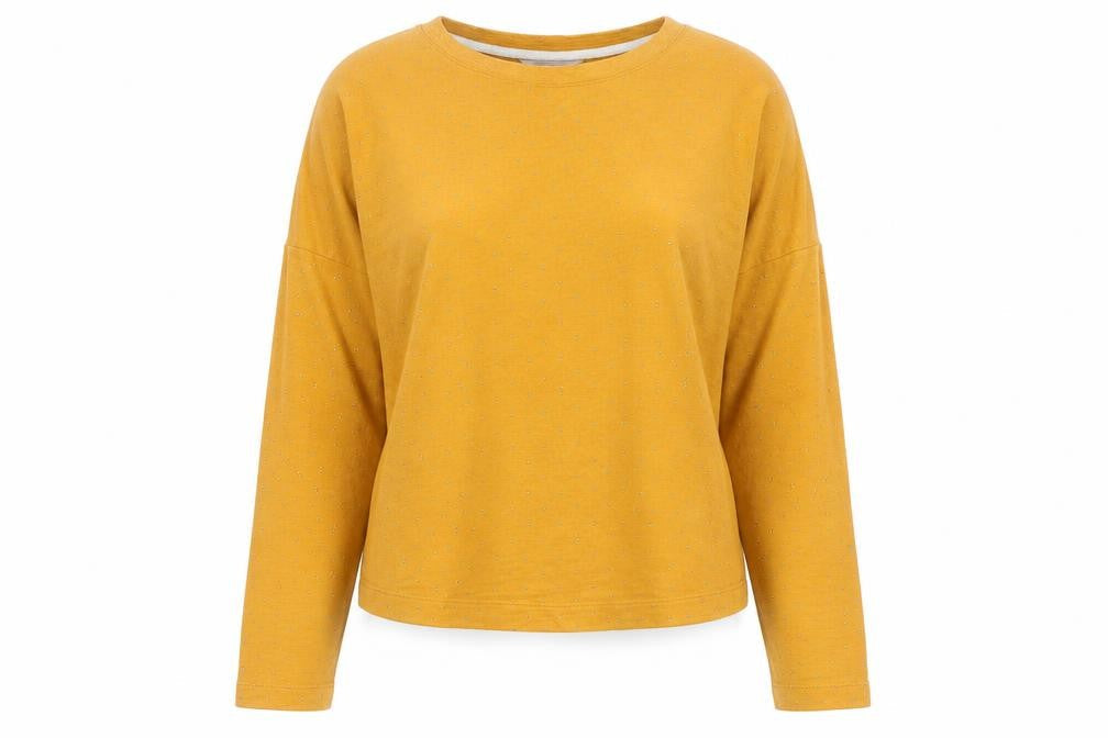 Next Women Mustard Yellow Polka Dot Cotton Jumper Size 10