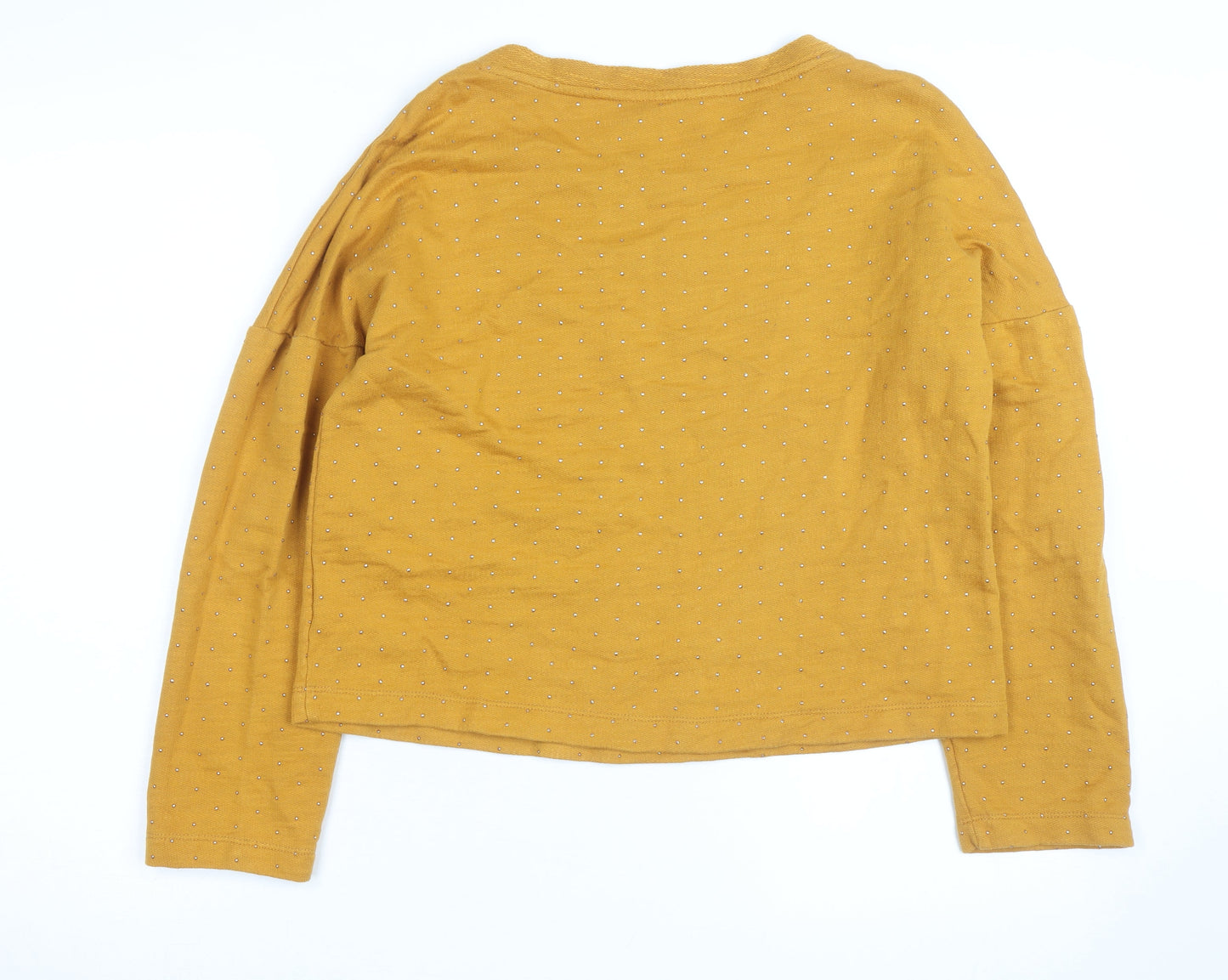 Next Women Mustard Yellow Polka Dot Cotton Jumper Size 10