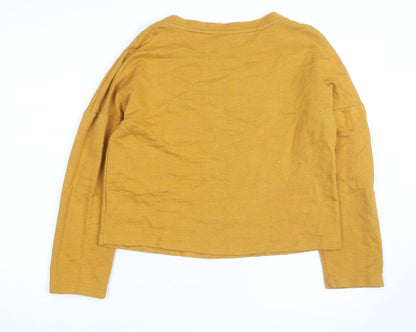 Next Women Mustard Yellow Polka Dot Cotton Jumper Size 10