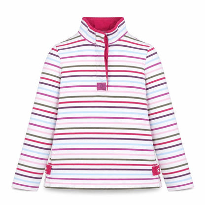 Joules Womens Multicoloured Striped 1/4 Zip Cotton Jumper Size 10