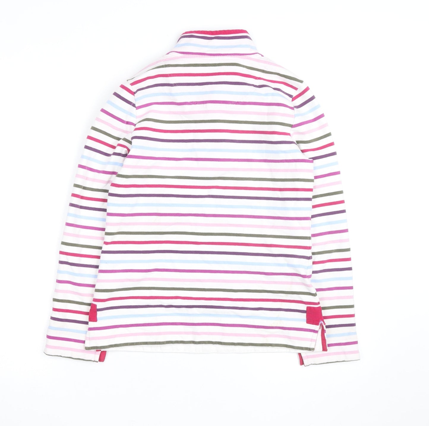 Joules Womens Multicoloured Striped 1/4 Zip Cotton Jumper Size 10