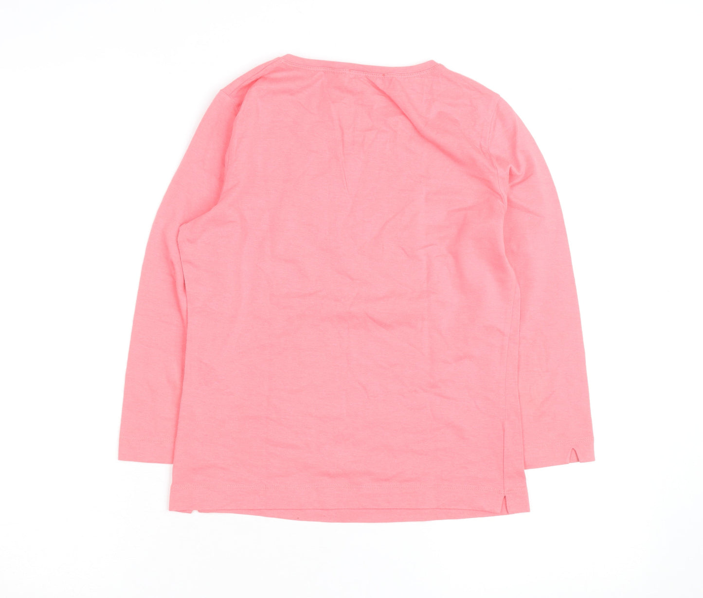 Artigiano Women Pink Long Sleeve Basic Jersey T-Shirt Size 10