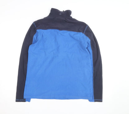 Mountain Warehouse Men’s Blue XS Fleece Pullover Sweatshirt 1/4 Zip
