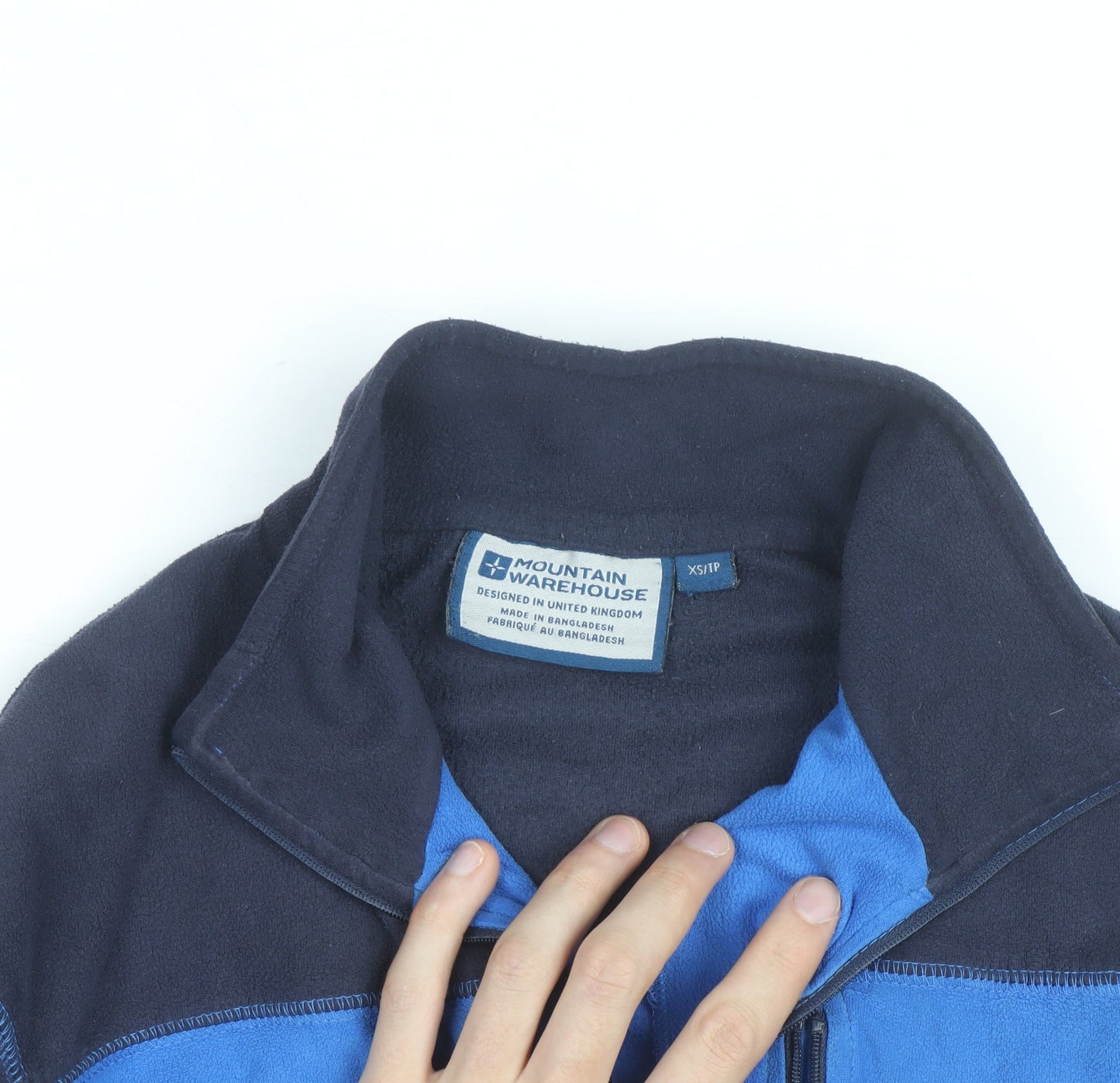 Mountain Warehouse Men’s Blue XS Fleece Pullover Sweatshirt 1/4 Zip