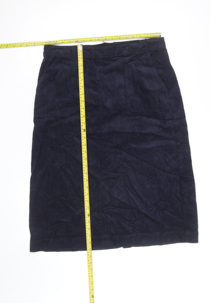 Marks and Spencer Women’s Blue Corduroy Pencil Skirt Size 12