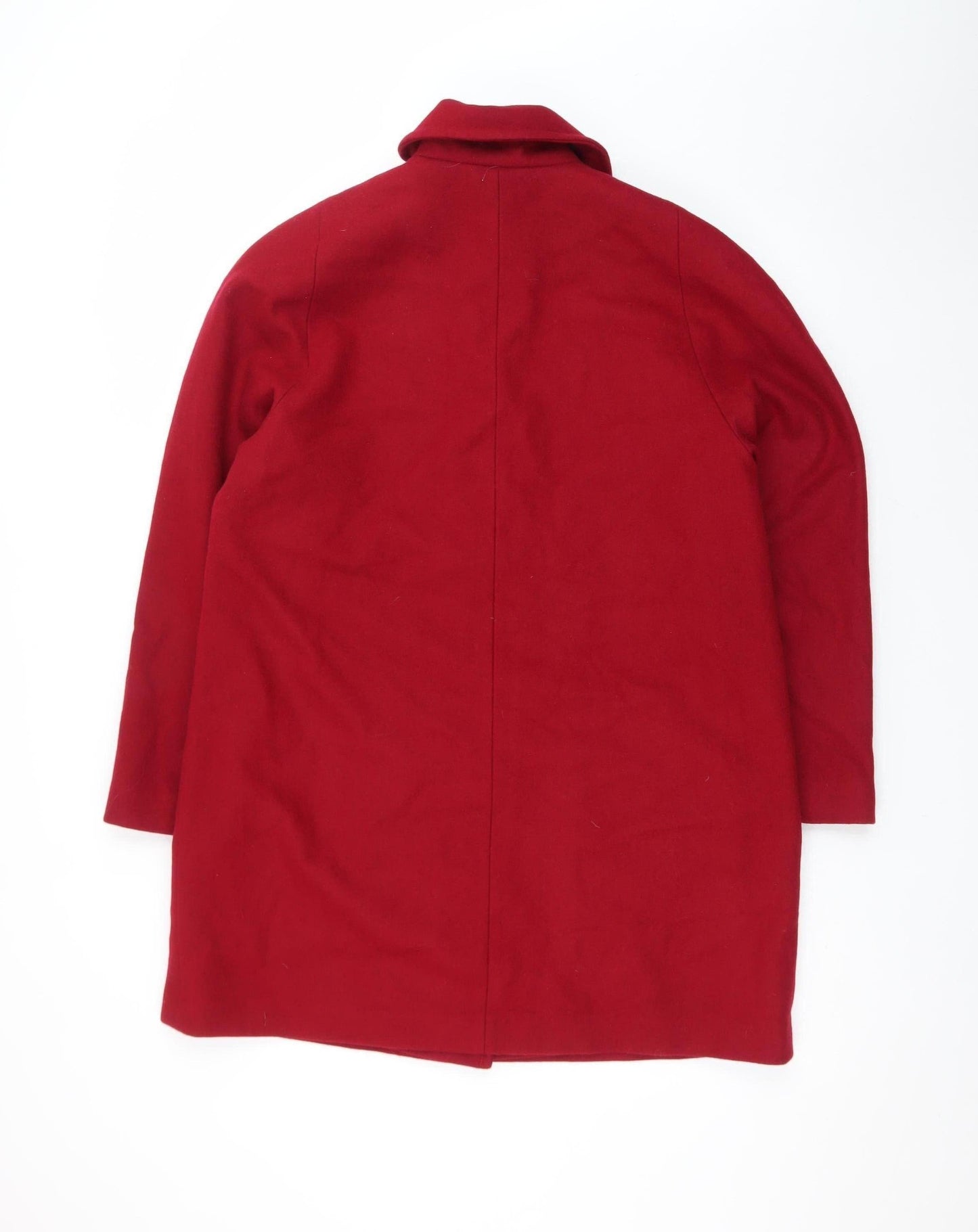 Tradition Petite Women's Red Wool Blend Mid-Length Coat Size 10