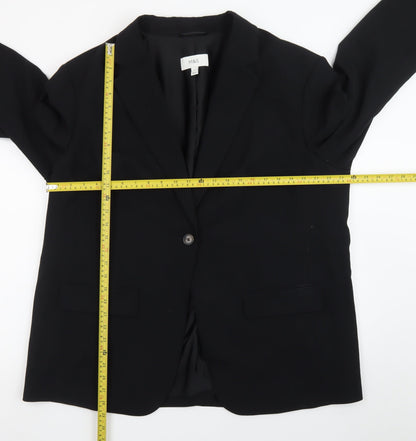 Marks and Spencer Women's Black Regular Fit One-Button Blazer Size 20