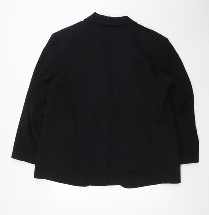 Marks and Spencer Women's Black Regular Fit One-Button Blazer Size 20