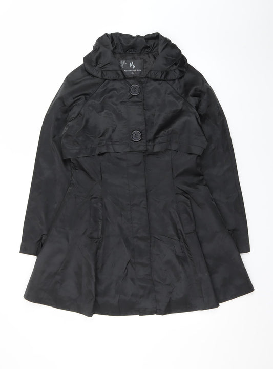 Notorious Run Women's Black Polyester Button Trench Coat Size 10