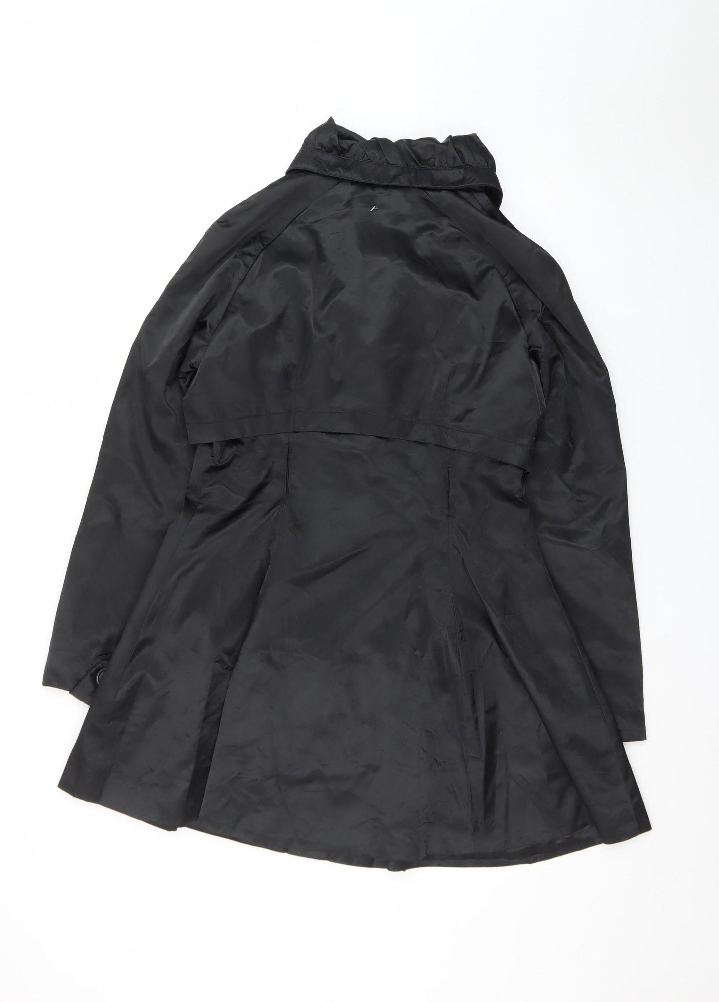 Notorious Run Women's Black Polyester Button Trench Coat Size 10