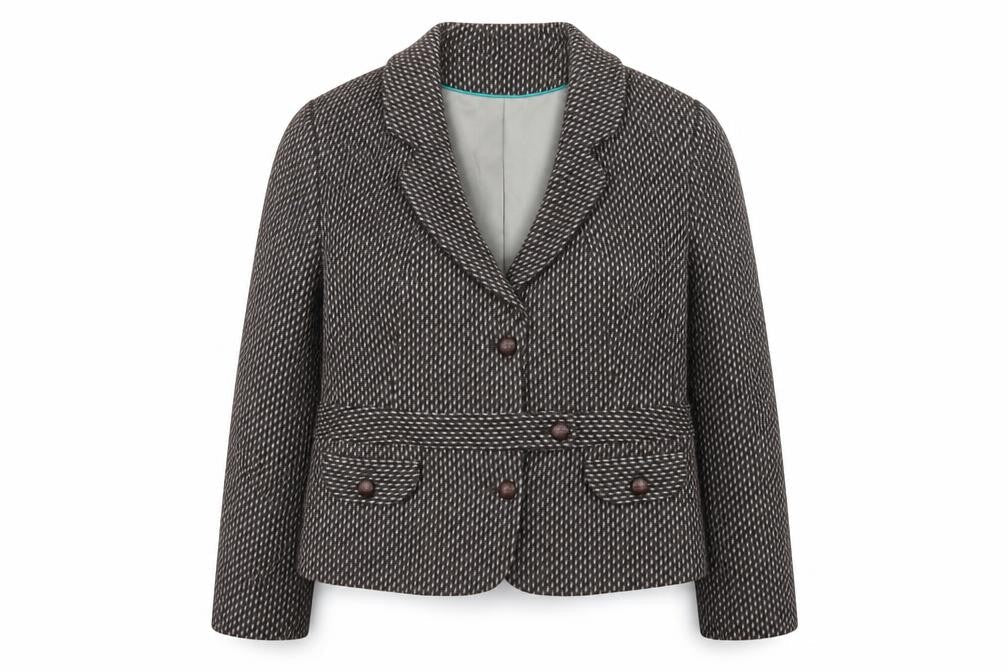 Monsoon Womens Brown Wool Blend Suit Jacket UK 20 Classic Blazer