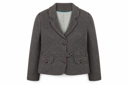 Monsoon Womens Brown Wool Blend Suit Jacket UK 20 Classic Blazer
