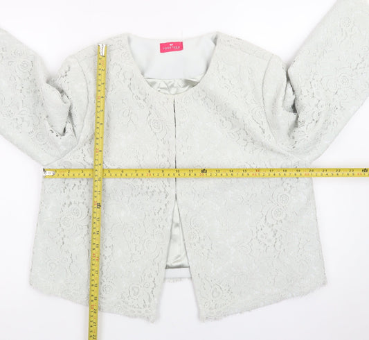 Together Women’s Ivory Lace Suit Jacket UK 14 Cropped Lined Blazer