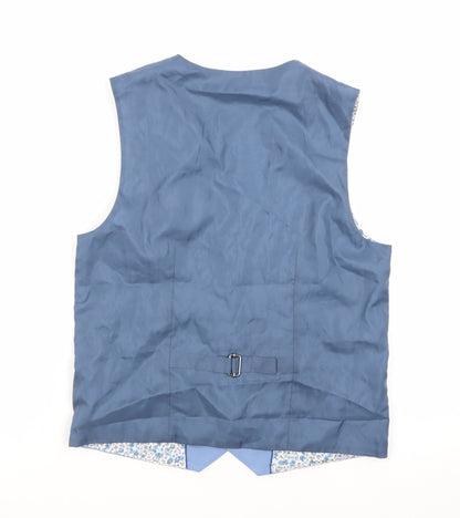 Next Boys Blue Suit Waistcoat 12 Years Formal Wedding Smart Waistcoat