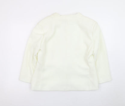 David Nieper Womens Ivory Shawl Collar Blazer Jacket UK 16