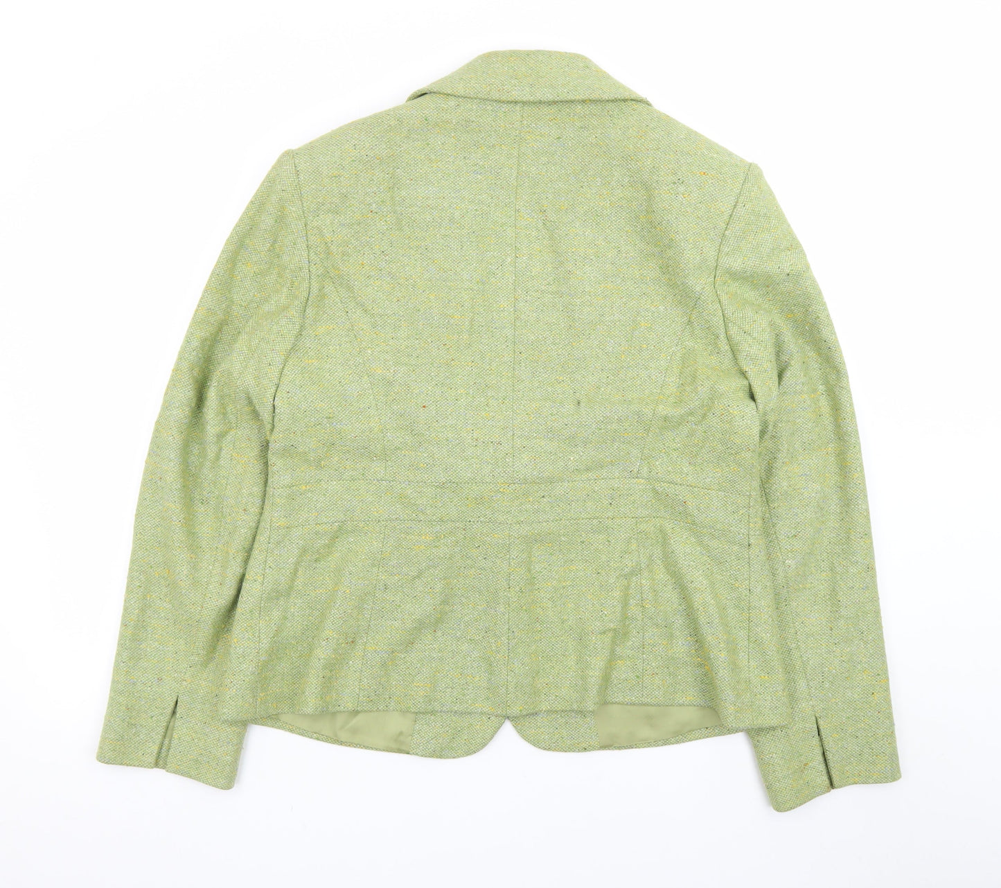 Kaliko Women Green Wool Blend Tweed Blazer Jacket Size 18