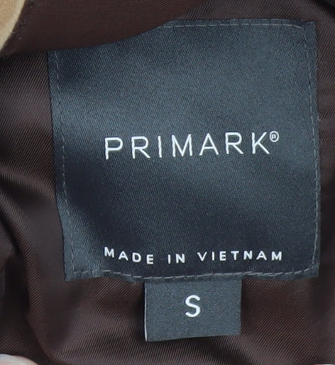 Primark Women’s Beige Wool Blend Long Overcoat Size S