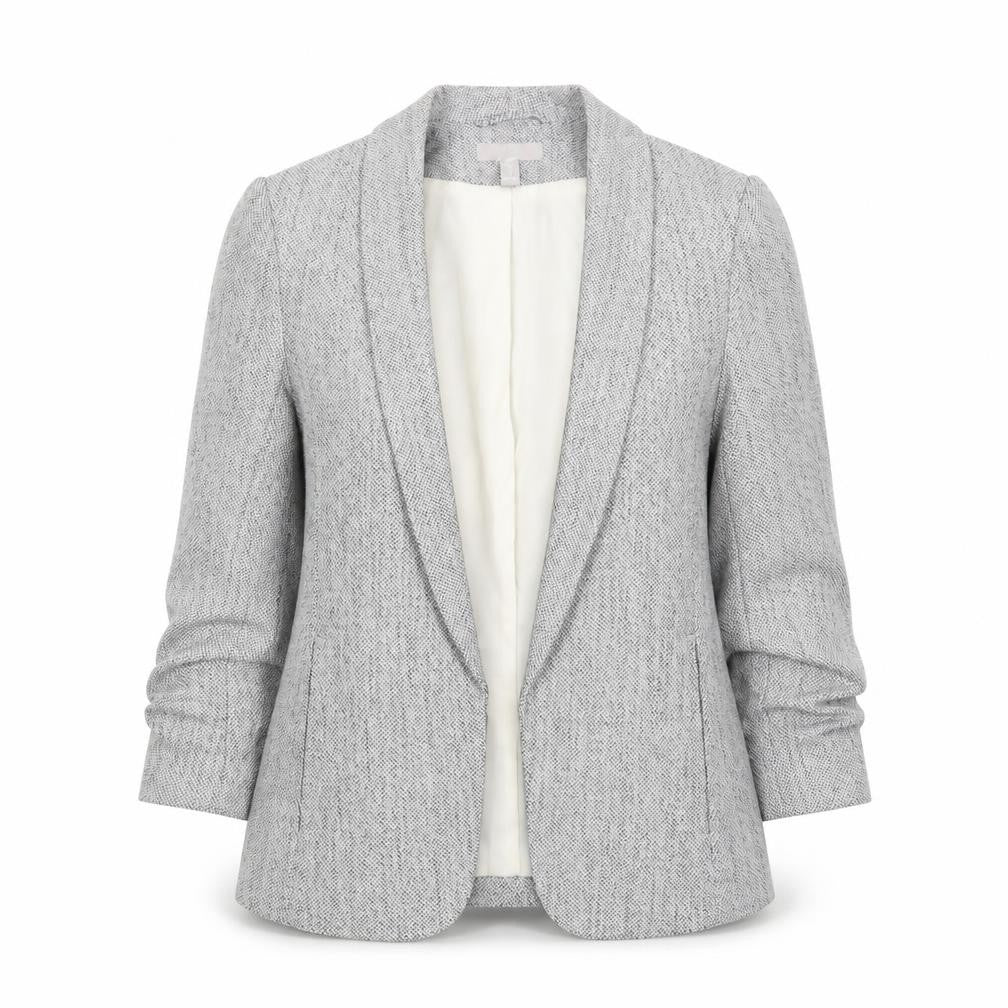 H&M Women’s Grey Shawl Collar Tailored Blazer Jacket Size 6