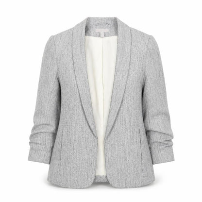H&M Women’s Grey Shawl Collar Tailored Blazer Jacket Size 6