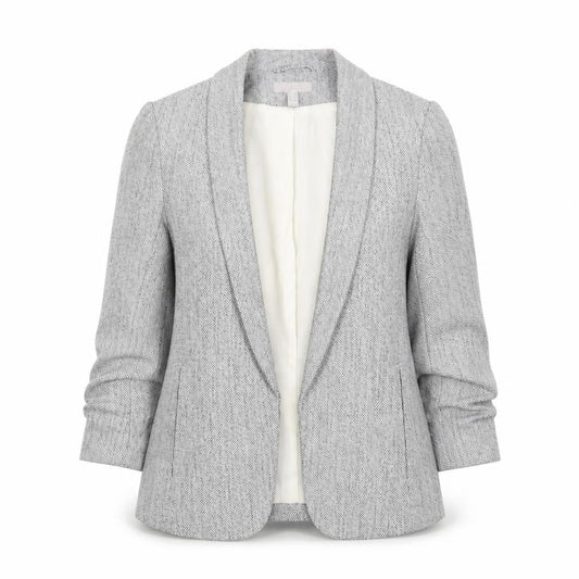 H&M Women’s Grey Shawl Collar Tailored Blazer Jacket Size 6