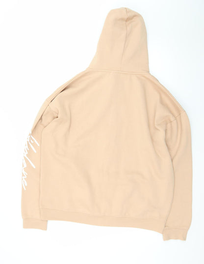 Lilylane London Women Beige Full Zip Hoodie Sweatshirt L