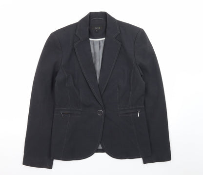 Marks and Spencer Women's Black Tailored Blazer UK 10
